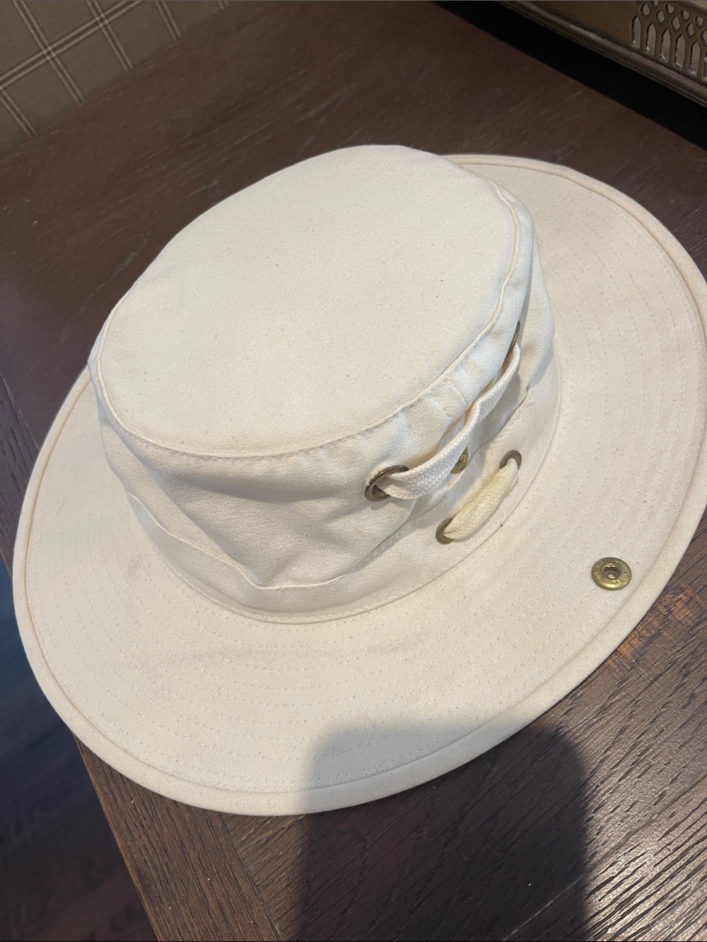 Tilley Hat - Cream canvas cotton